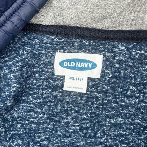 Old Navy Boys Lightweight Hooded Jacket With Quilted Sleeves Size XXL(18) - Picture 8 of 13